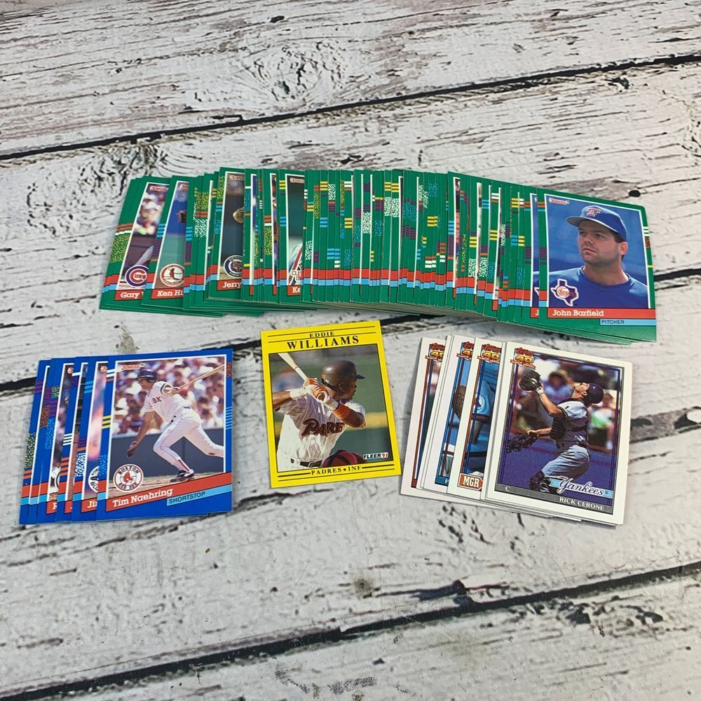 Baseball Cards Lot 1991 Topps Fleer Donruss MLB‎ Trading Collection Vintage